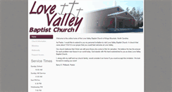 Desktop Screenshot of lovevalleybaptist.com