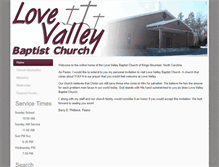 Tablet Screenshot of lovevalleybaptist.com